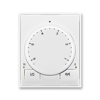 Termostat univerzální otočný (ovládací jednotka), Element®, Time®, bílá / bílá
