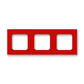 Rámeček pro elektroinstalační přístroje, trojnásobný, Levit®, červená / kouřová černá
