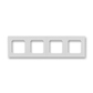 Rámeček pro elektroinstalační přístroje, čtyřnásobný, Levit®, šedá / bílá