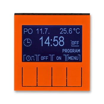 Hodiny spínací programovatelné (ovládací jednotka), Levit®, oranžová / kouřová černá
