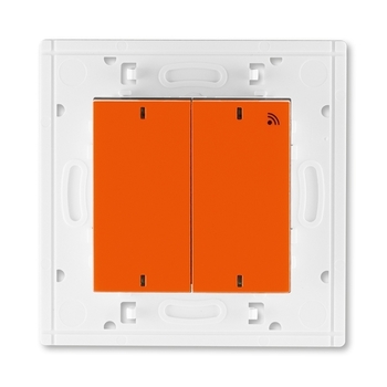 Vysílač RF dvojnásobný, nástěnný, Levit®, oranžová / kouřová černá