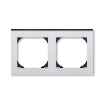 Rámeček dvojnásobný s otvorem 55×55 mm, Levit®M, titanová / kouřová černá