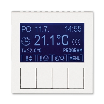 Termostat univerzální programovatelný (ovládací jednotka), perleťová / ledová bílá