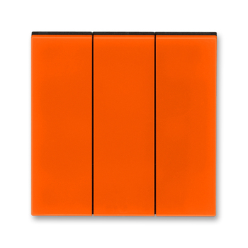 Kryt spínače trojnásobného, Levit®, oranžová / kouřová černá